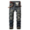 Motorcycle Straight Pants Nostalgic Jeans Mid Waisted Men's Jeans